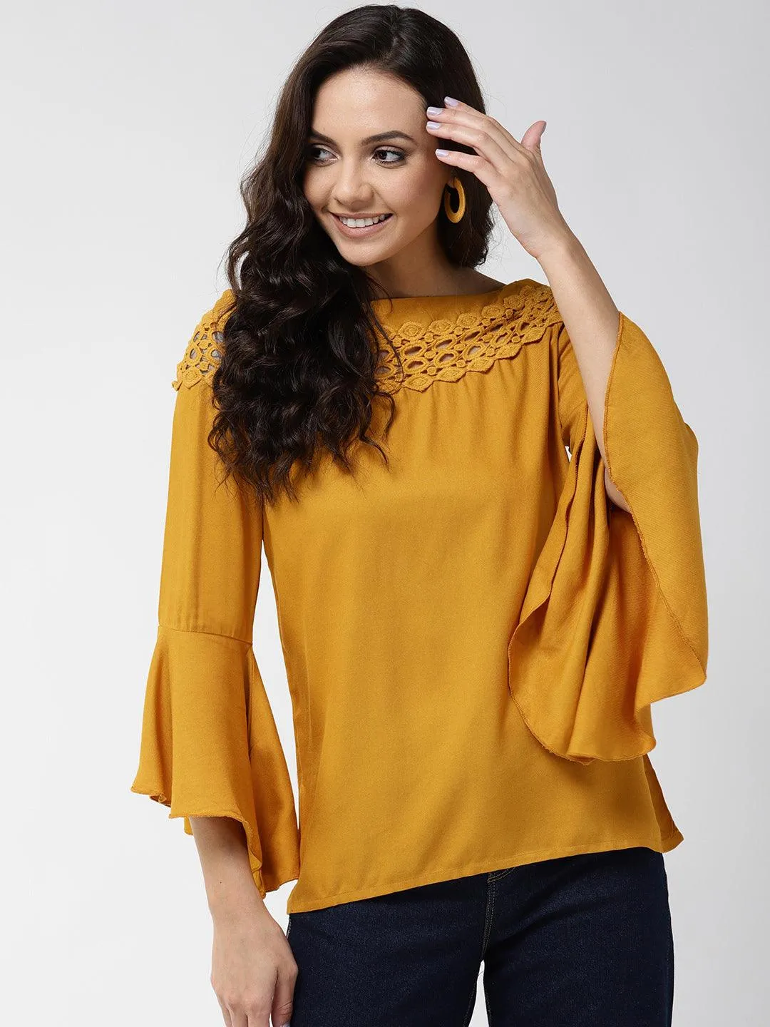 Style Quotient Women Solid Off White viscose rayon smart casual top
