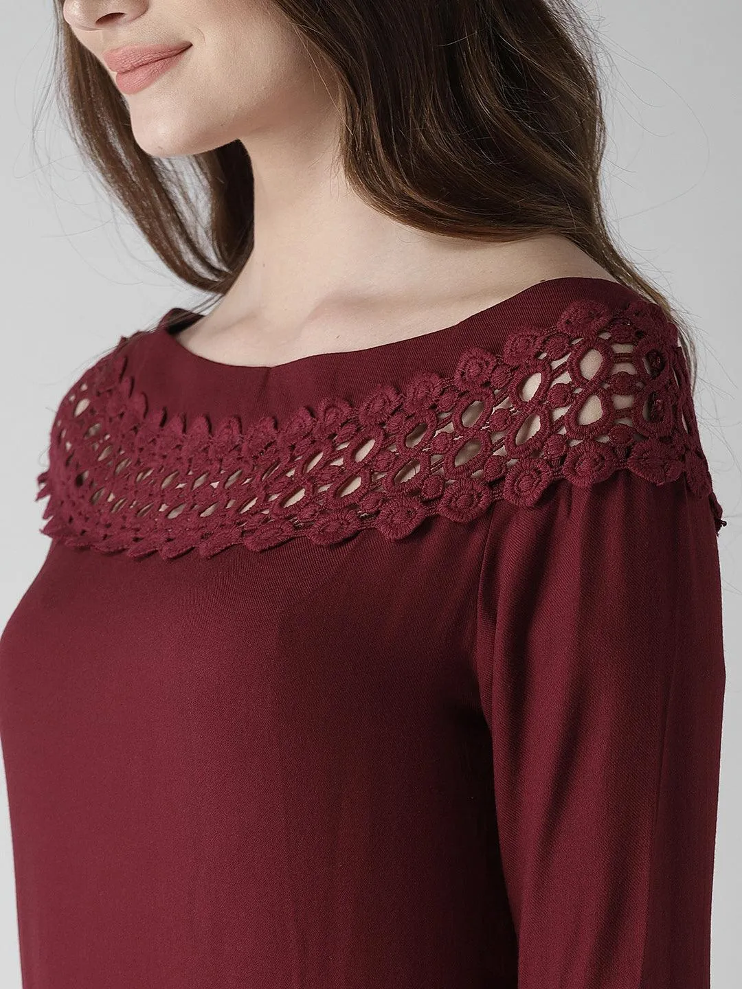 Style Quotient Women Solid Off White viscose rayon smart casual top