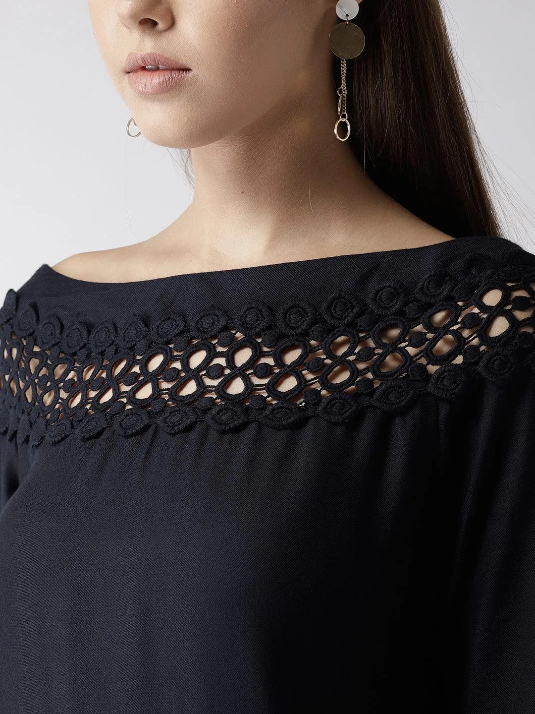Style Quotient Women Solid Off White viscose rayon smart casual top