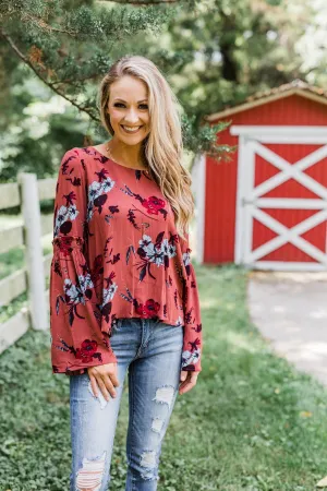 Sweet As Sugar Floral Blouse- Dark Clay