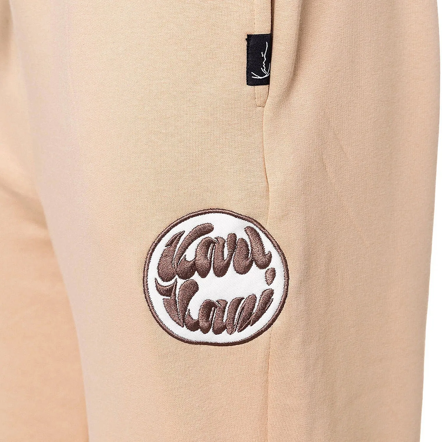 Tepláky Karl Kani Woven Signature Straight Leg Sweat Pants sand pieskové