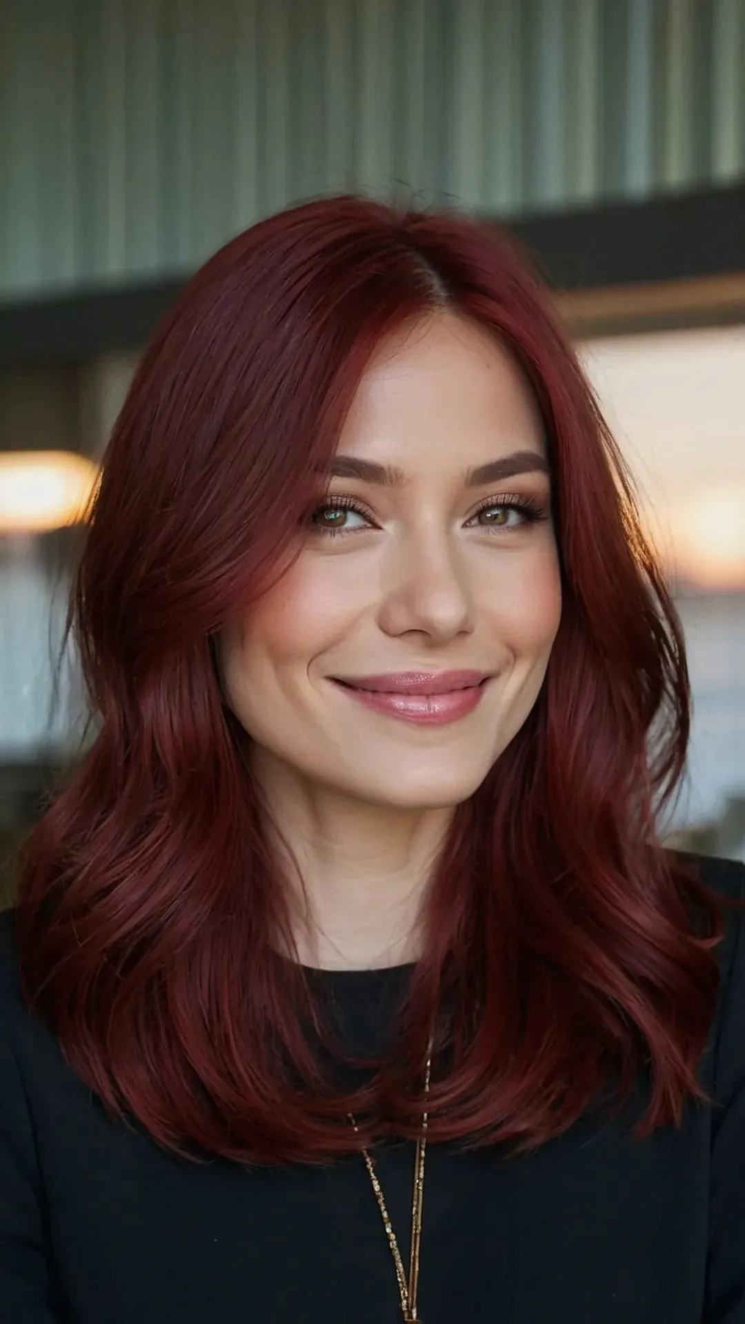 Timeless Elegance: 19 Long Layered Wine Red Styles for Older Divas