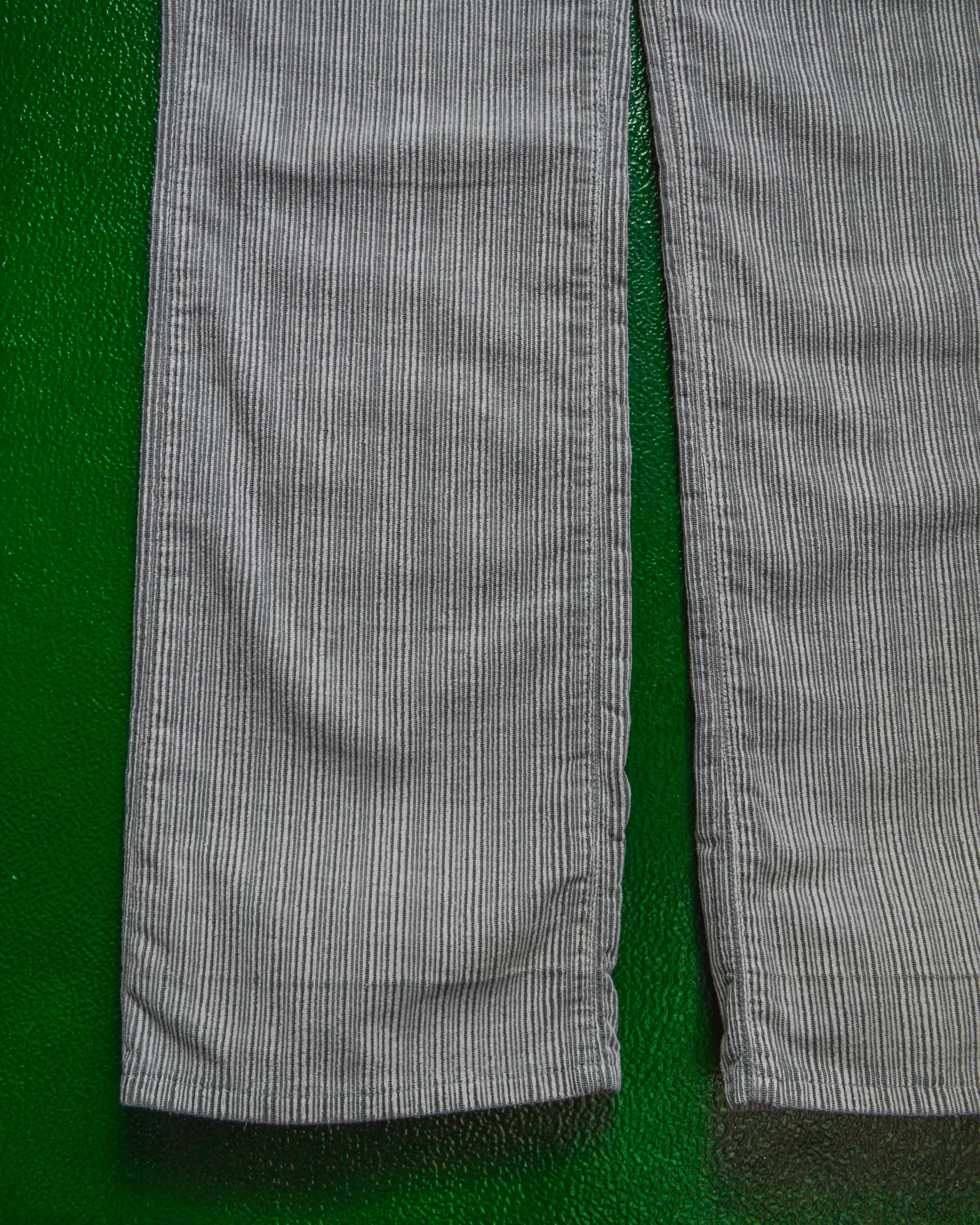 Trimmed Corduroy Fabric Textured / Striped Pants (~32~)