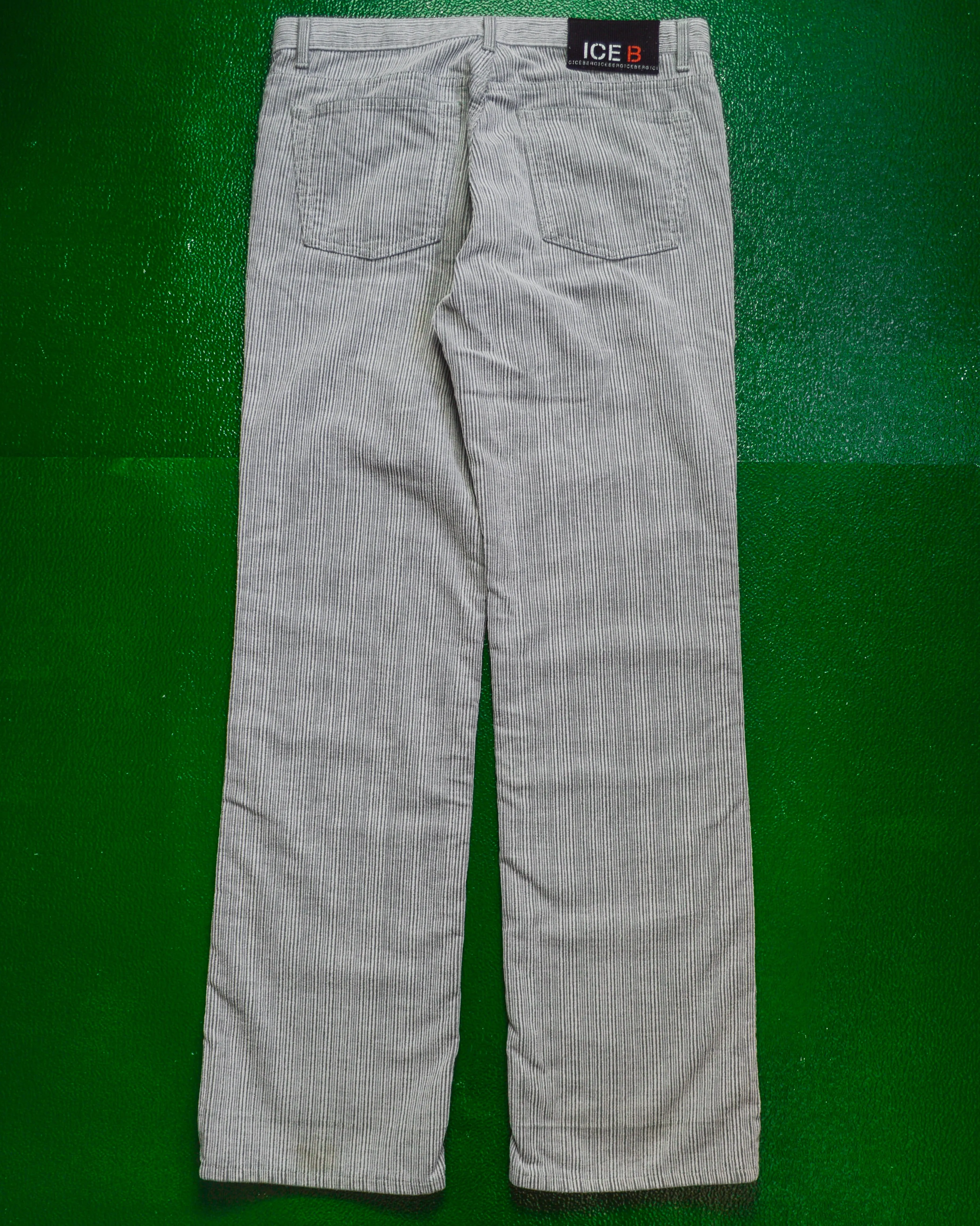 Trimmed Corduroy Fabric Textured / Striped Pants (~32~)
