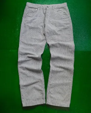 Trimmed Corduroy Fabric Textured / Striped Pants (~32~)