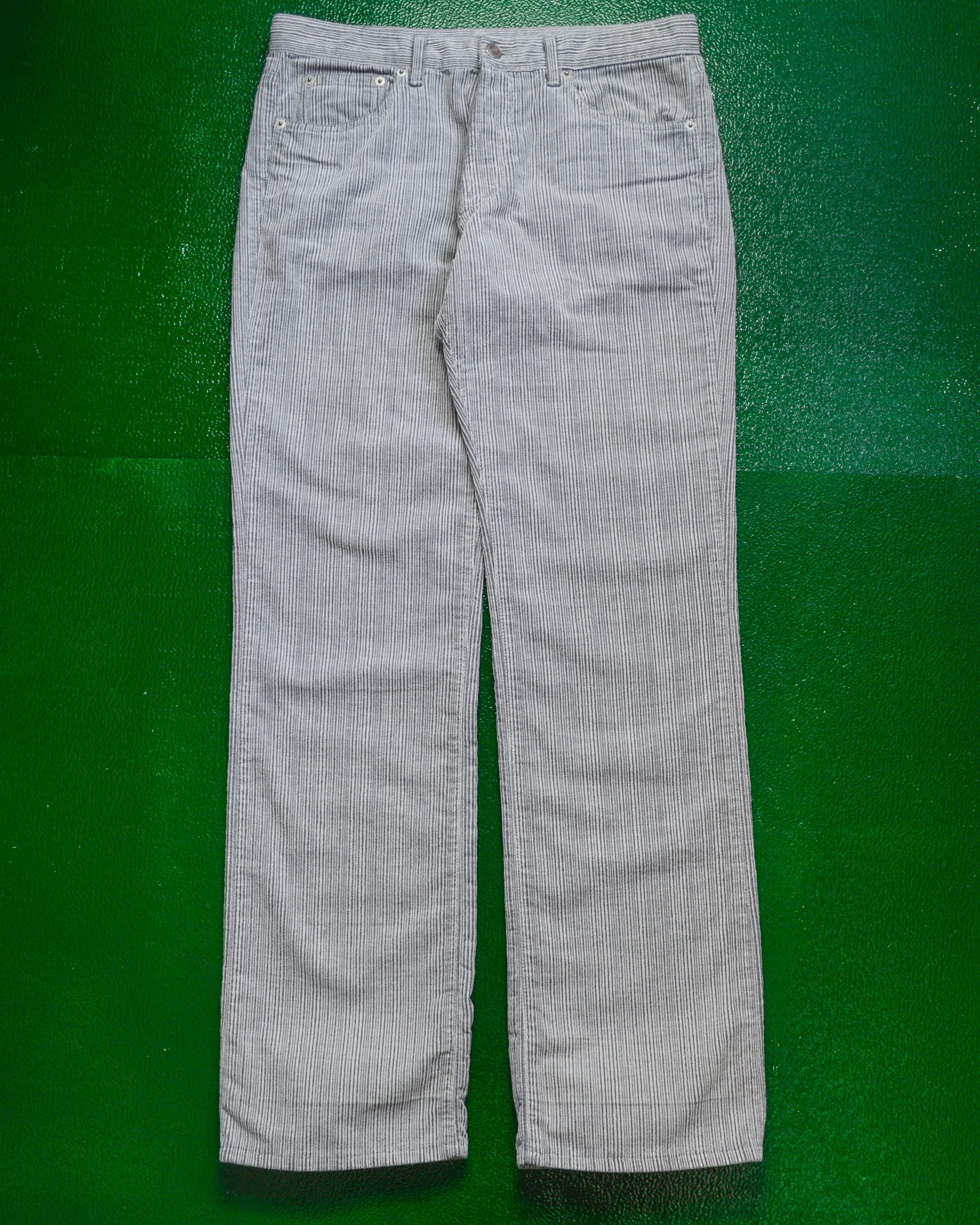 Trimmed Corduroy Fabric Textured / Striped Pants (~32~)