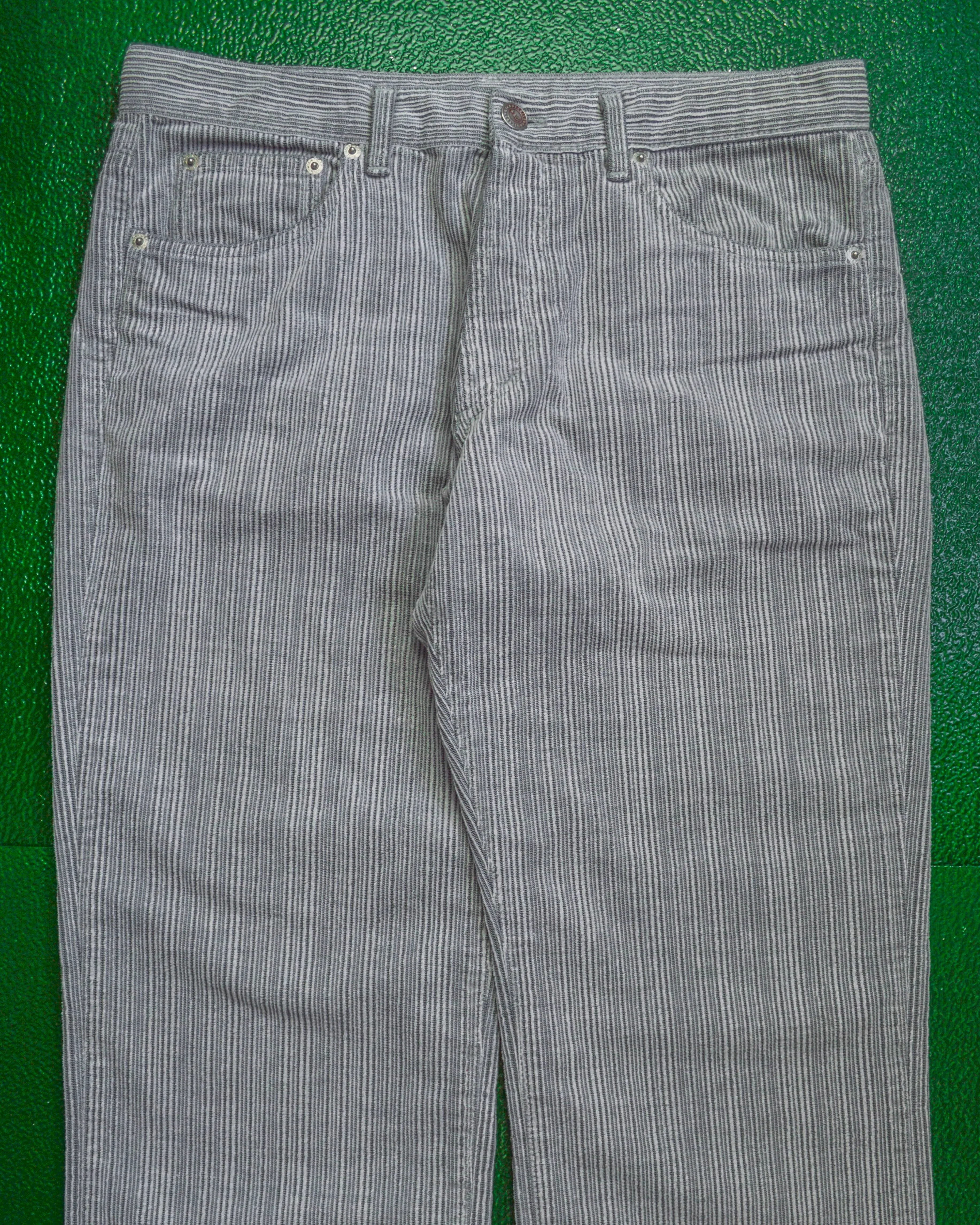Trimmed Corduroy Fabric Textured / Striped Pants (~32~)