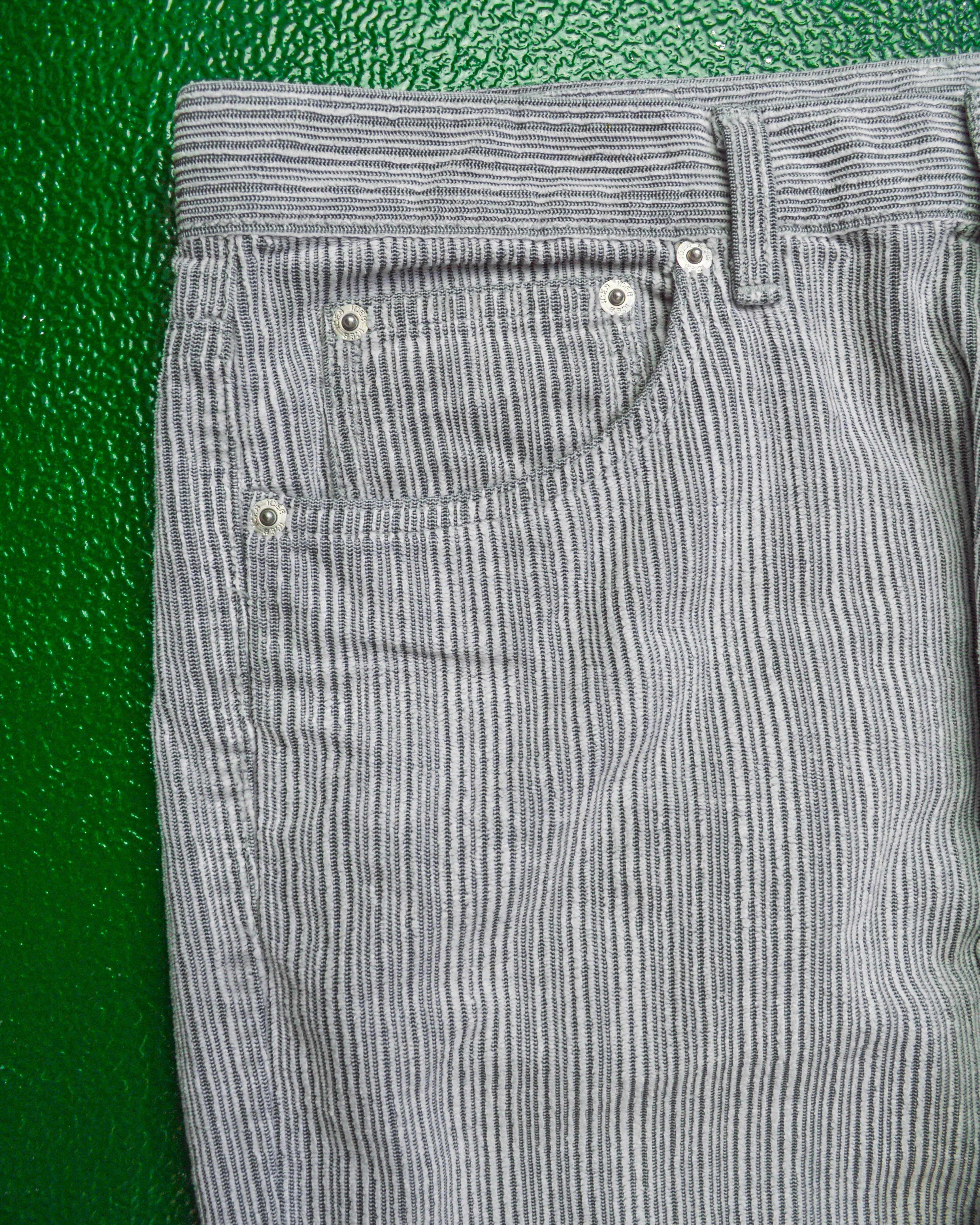Trimmed Corduroy Fabric Textured / Striped Pants (~32~)