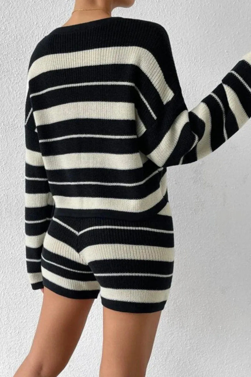 UG753 Knitted Sweater Top and Shorts Set