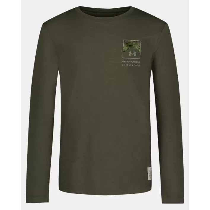 Under Armour Youth Boys' UA Fog Mountain Long Sleeve Tee - Marine OD Green