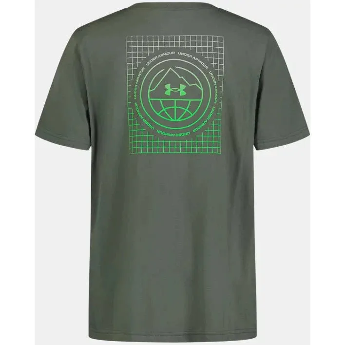 Under Armour Youth Boy's UA Outdoor Logo Short Sleeve Tee - Colorado Sage