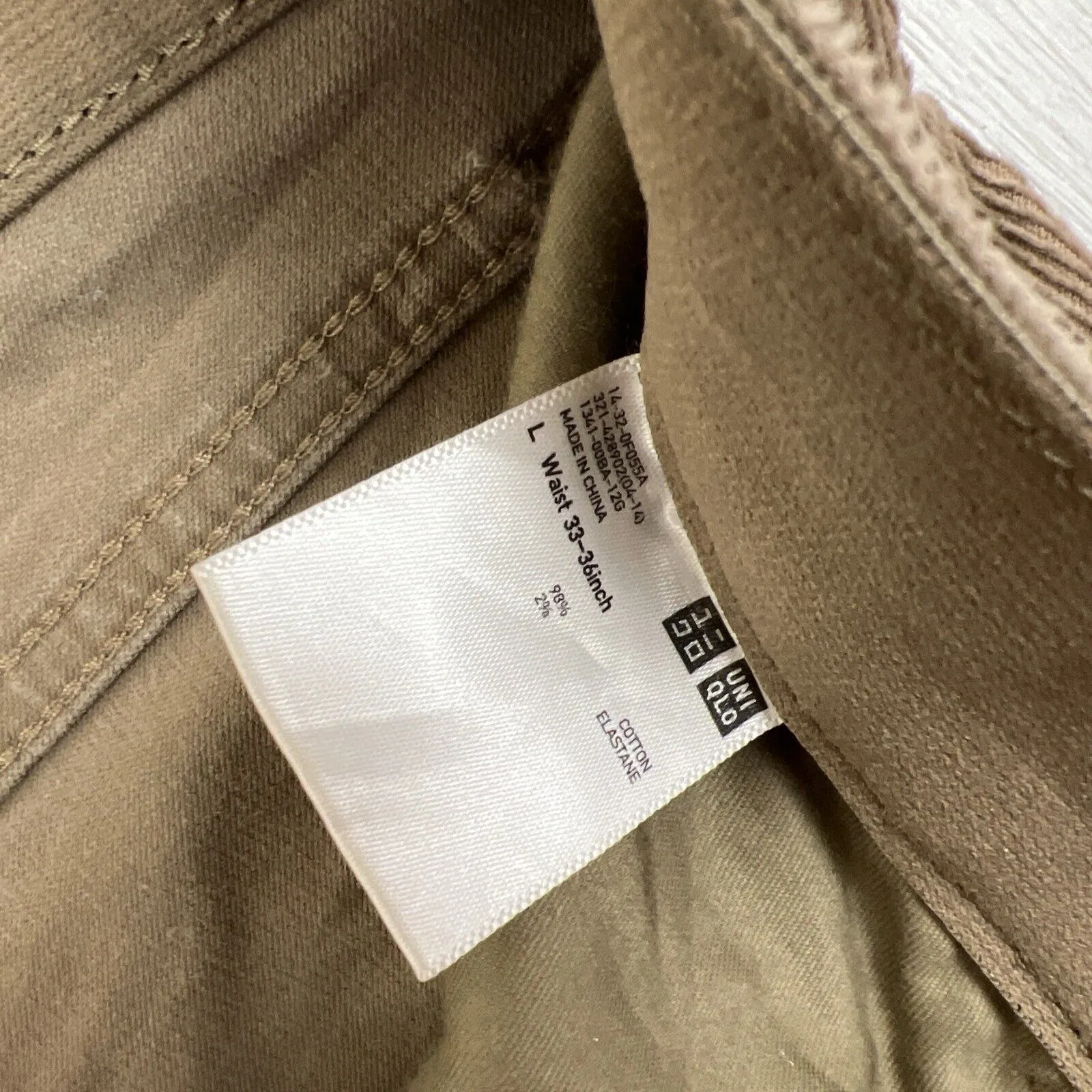 UNIQLO Mens Corduroy Skinny Stretch Pants Size Large