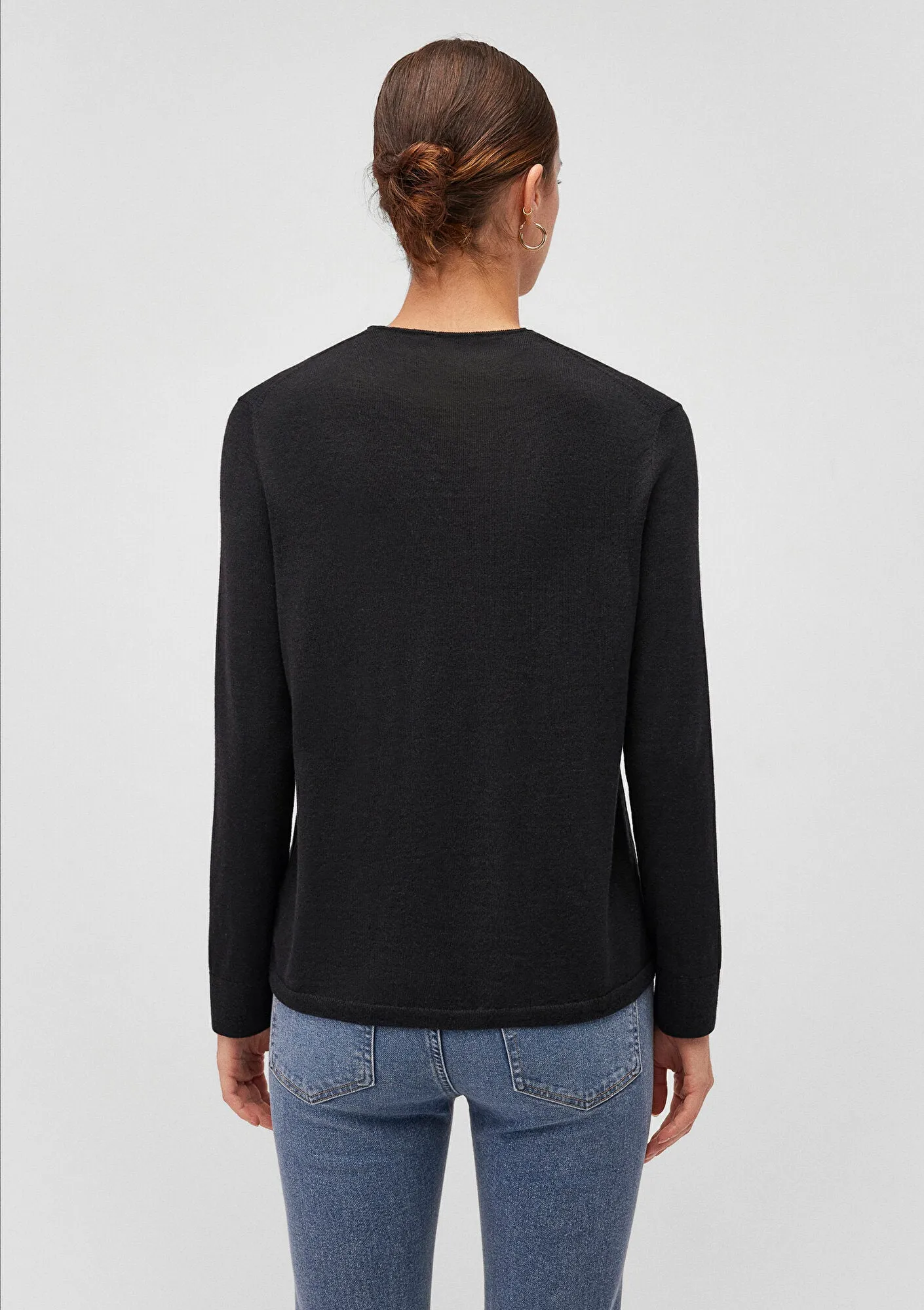 V Neck Black Sweater