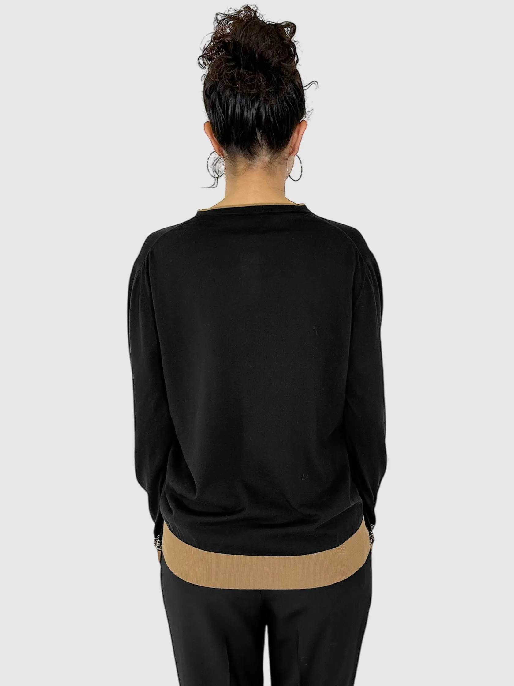 V-Neck Knit Sweater