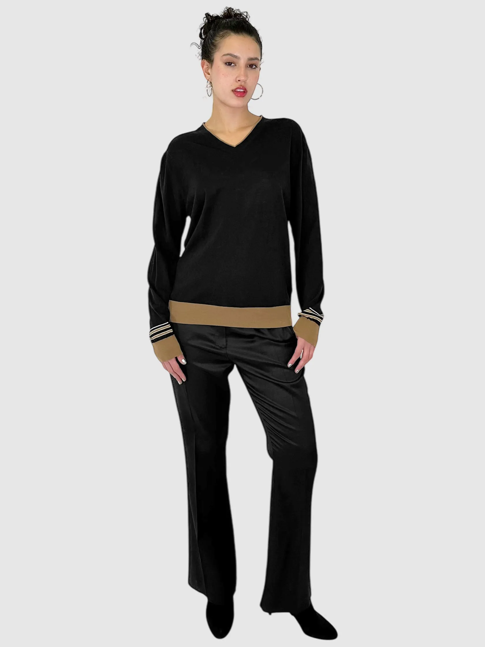 V-Neck Knit Sweater