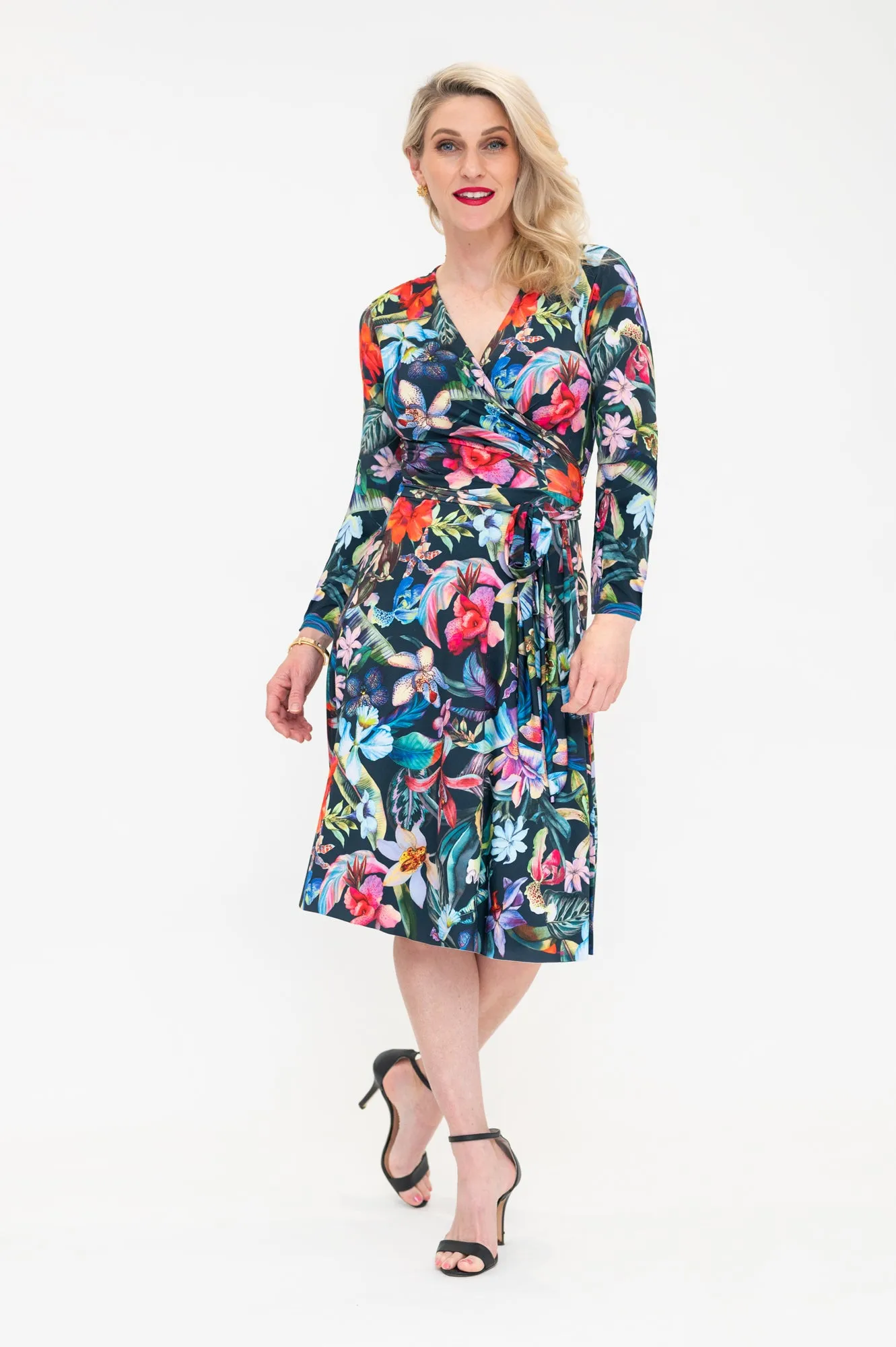 Vanda Winter Sleeve - Wrap Dress