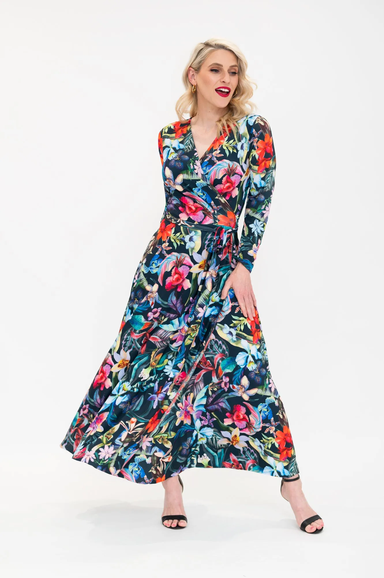 Vanda Winter Sleeve - Wrap Dress