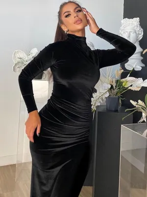 Velvet maxi dress
