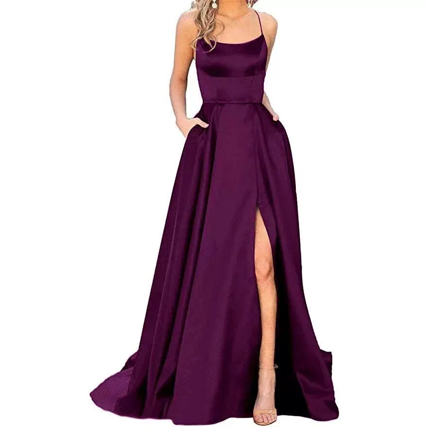 Velvet One Shoulder Formal Party Gown Long Maxi Dress