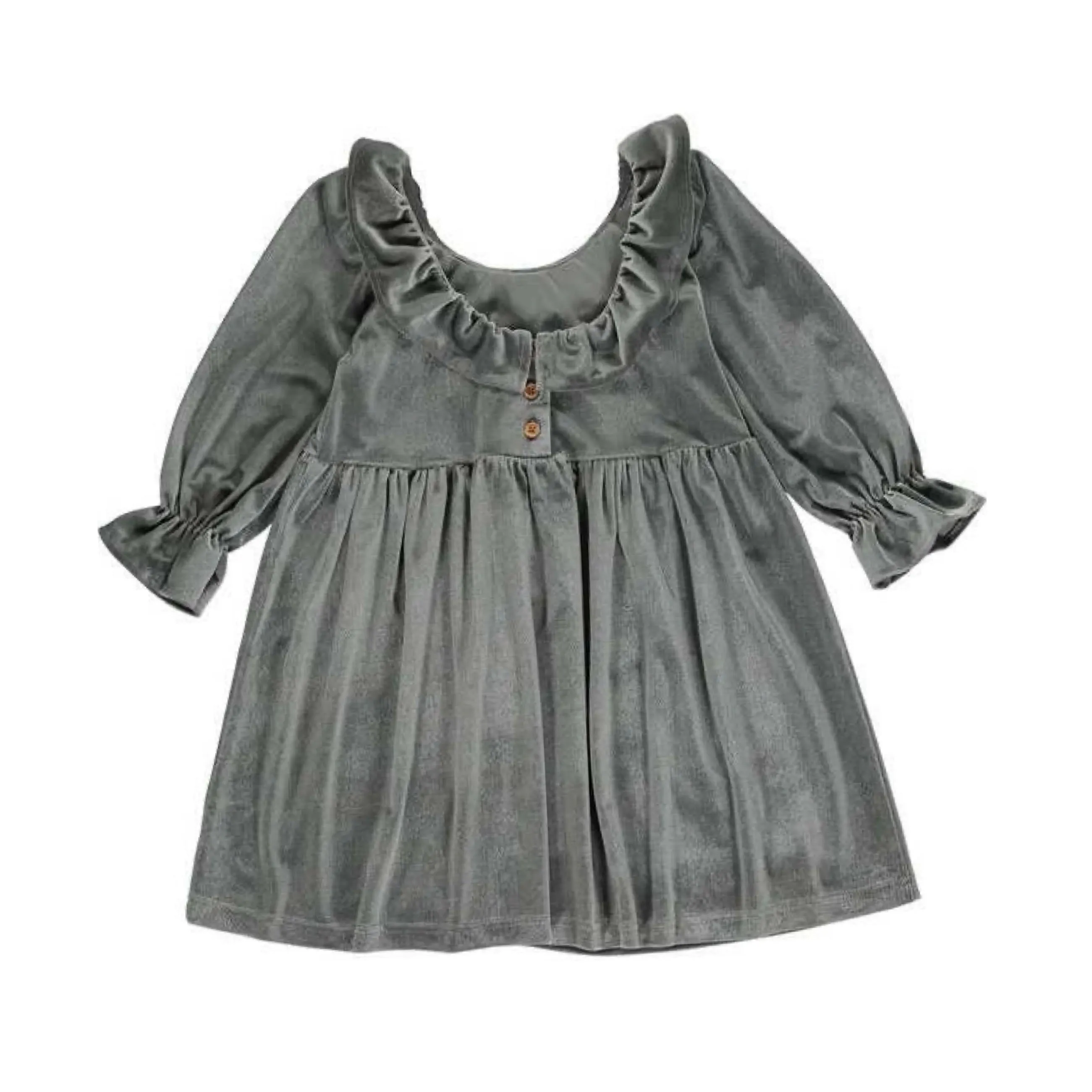 Vignette Milly Velvet Dress - Grey