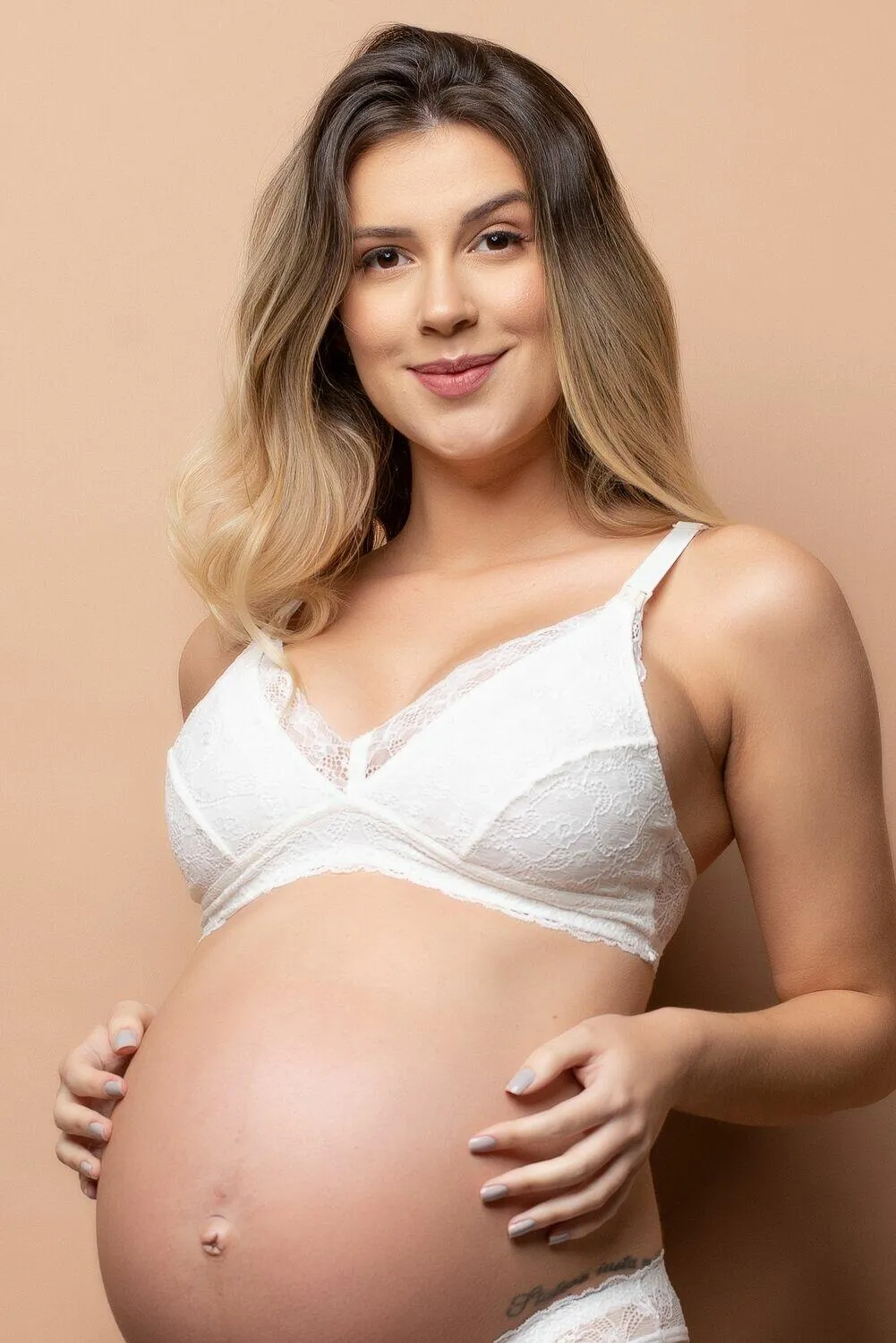 White Amazing Lace Nursing Bra
