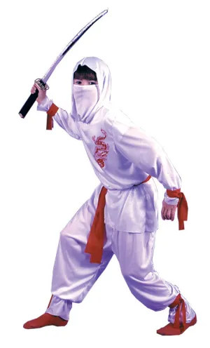 White Ninja Deluxe Child Small  Costume