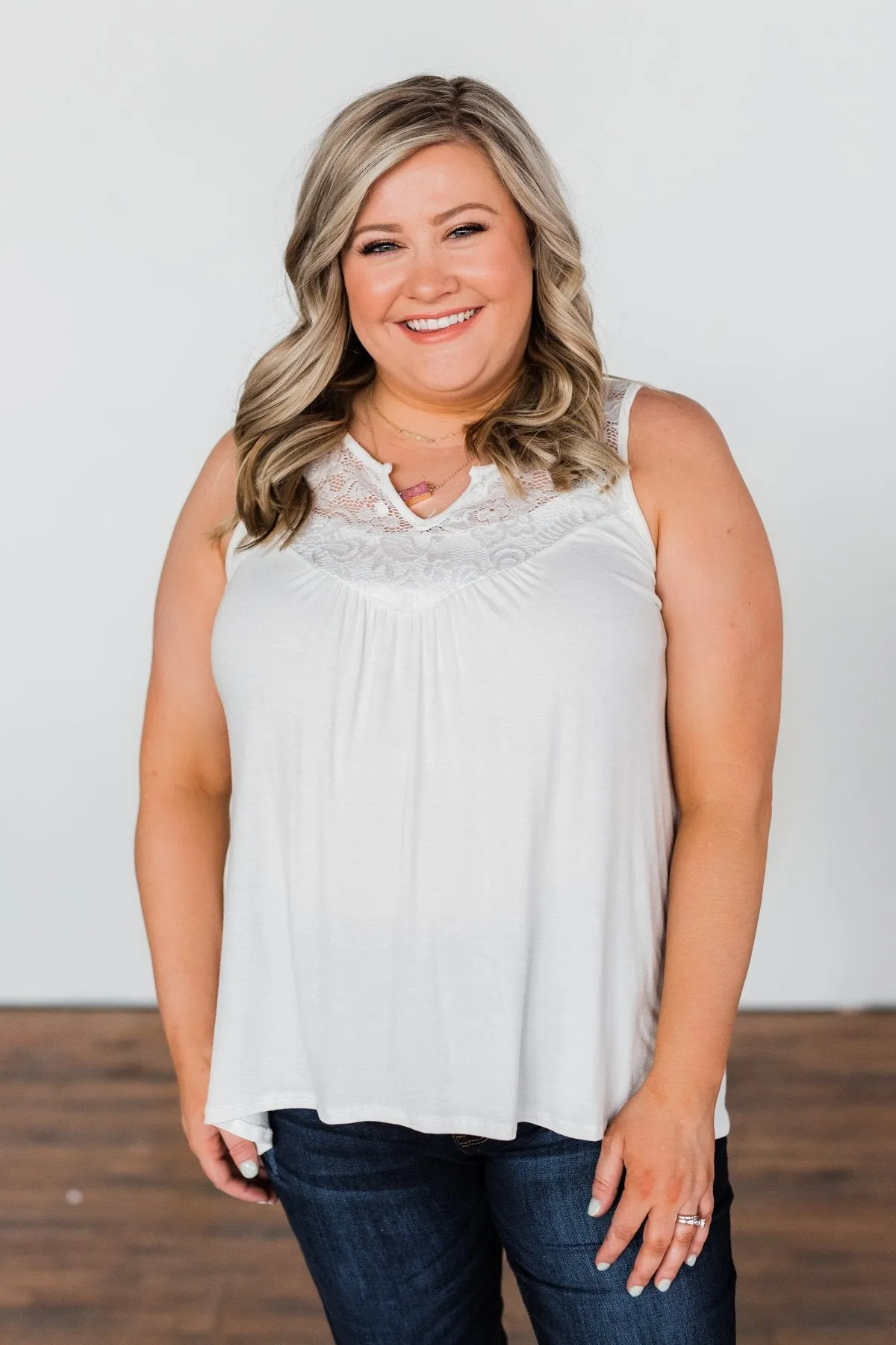 Wide Open Spaces Tank Top- Ivory
