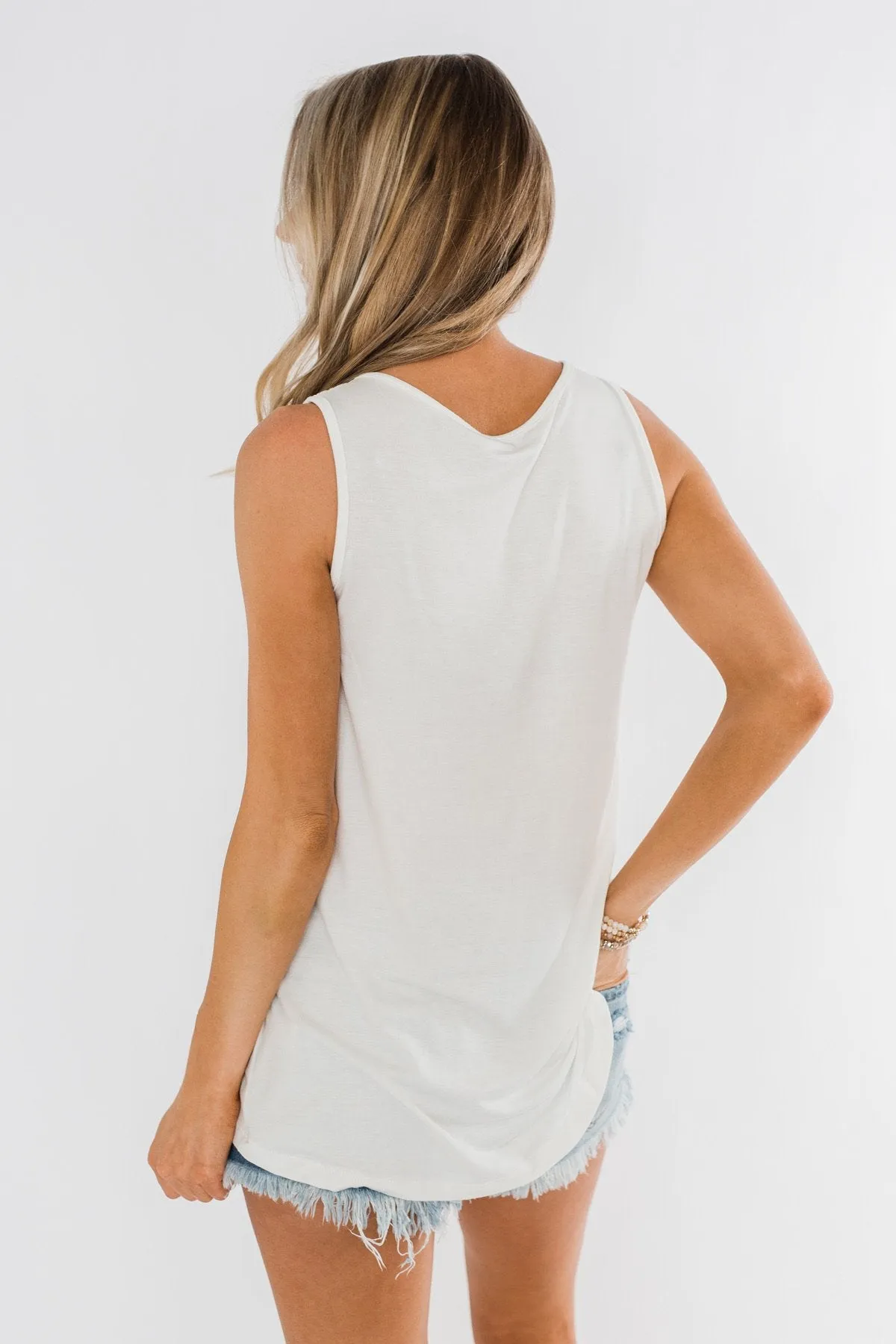 Wide Open Spaces Tank Top- Ivory
