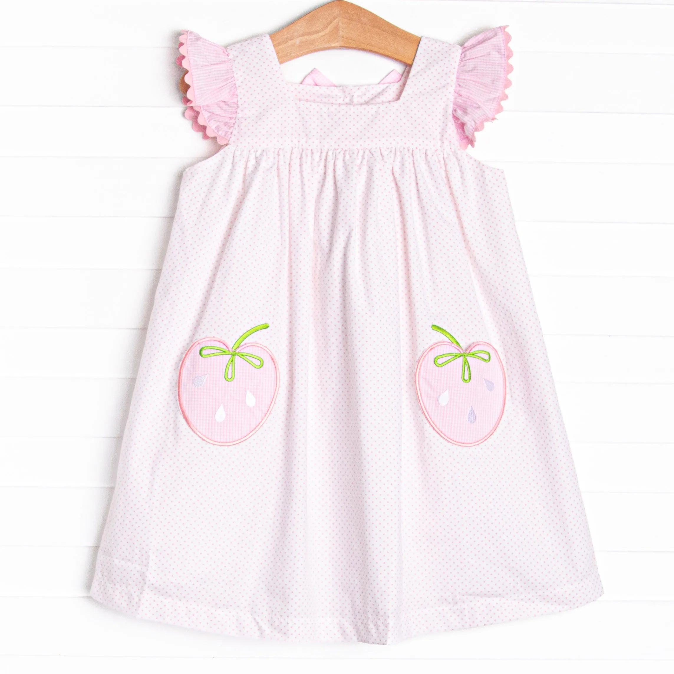 Wildberry Wonder Applique Dress, Pink