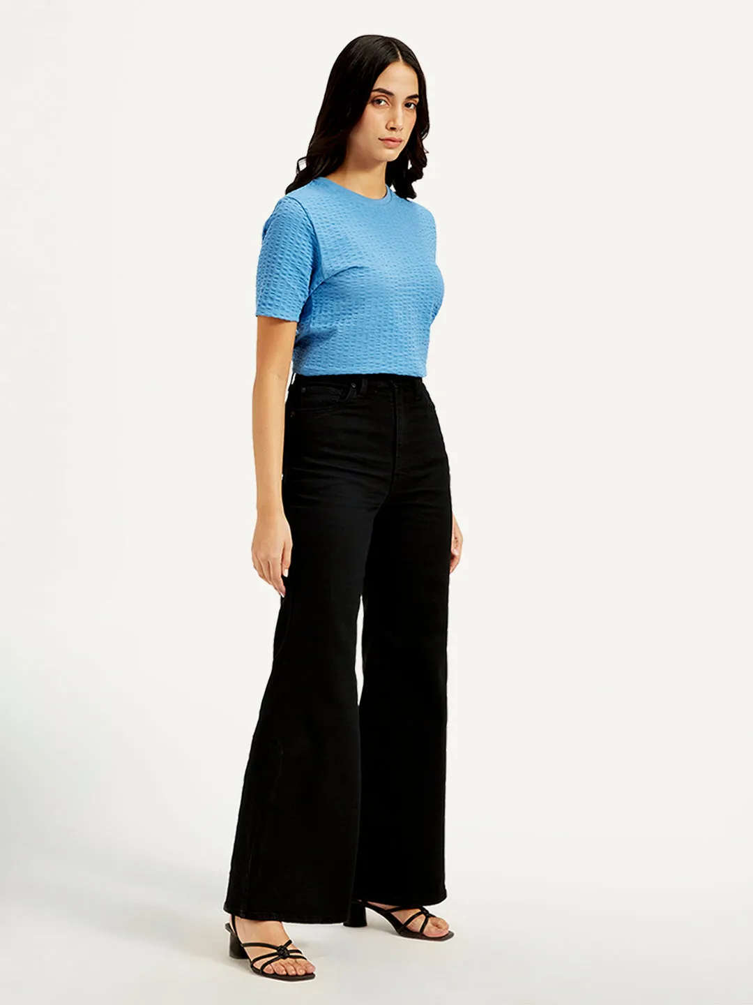 Women's Black Bootcut Fit High Rise Jeans