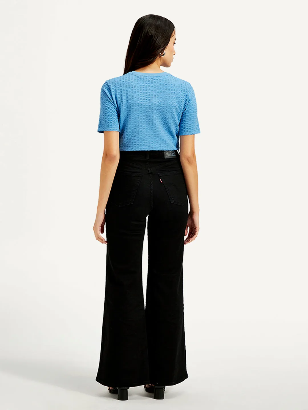 Women's Black Bootcut Fit High Rise Jeans