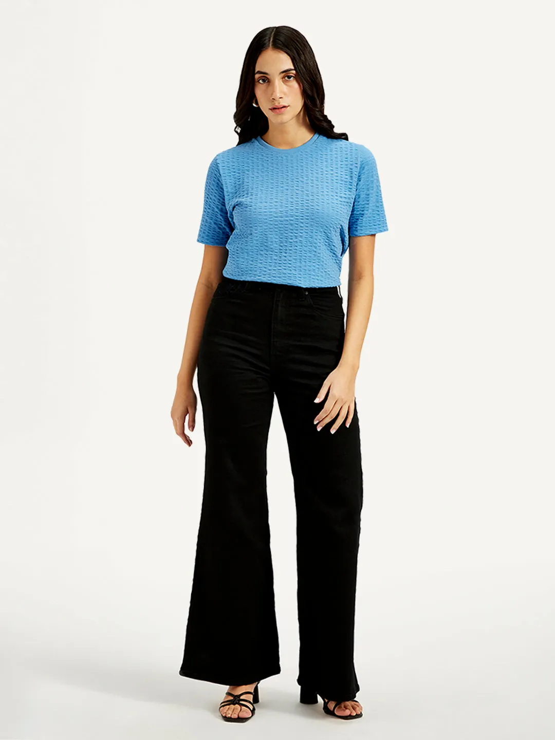 Women's Black Bootcut Fit High Rise Jeans