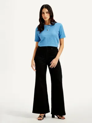 Women's Black Bootcut Fit High Rise Jeans