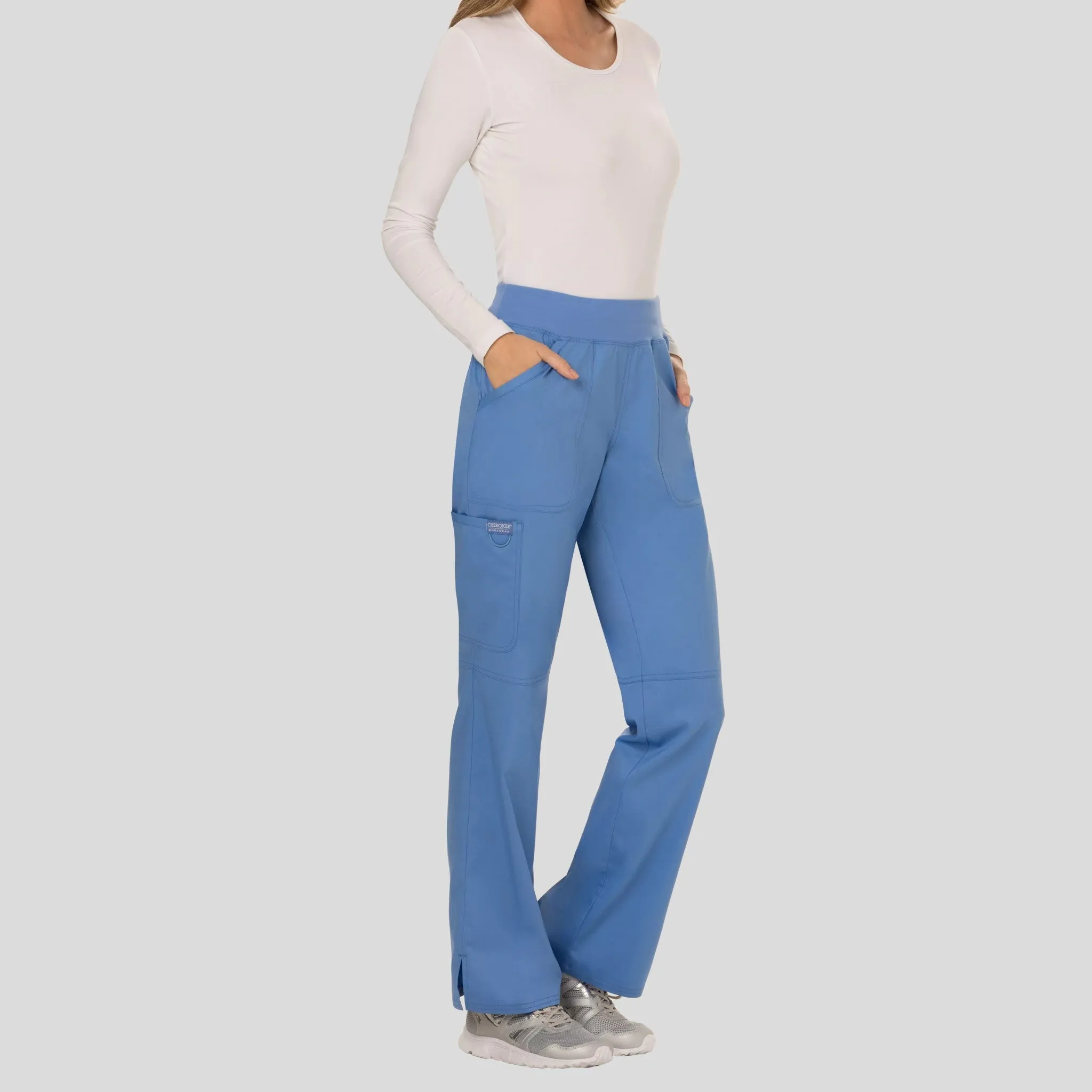 Women's Elastic Waistband Cargo Pull-On Scrub Pant | Ciel