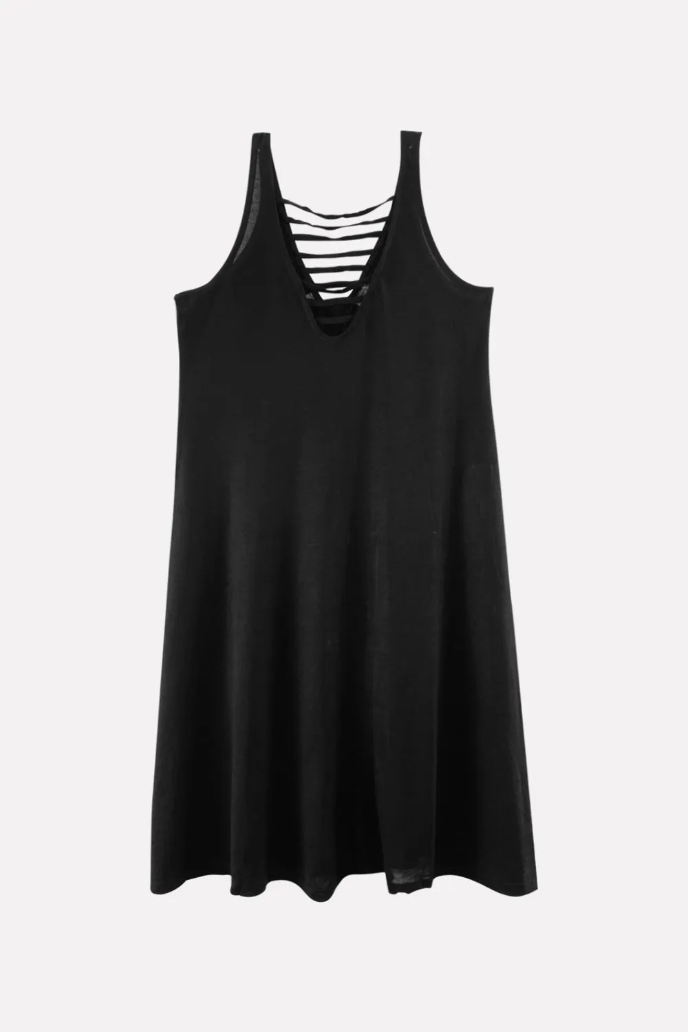 Womens Sleeveless Strappy Back Swing Tank Top