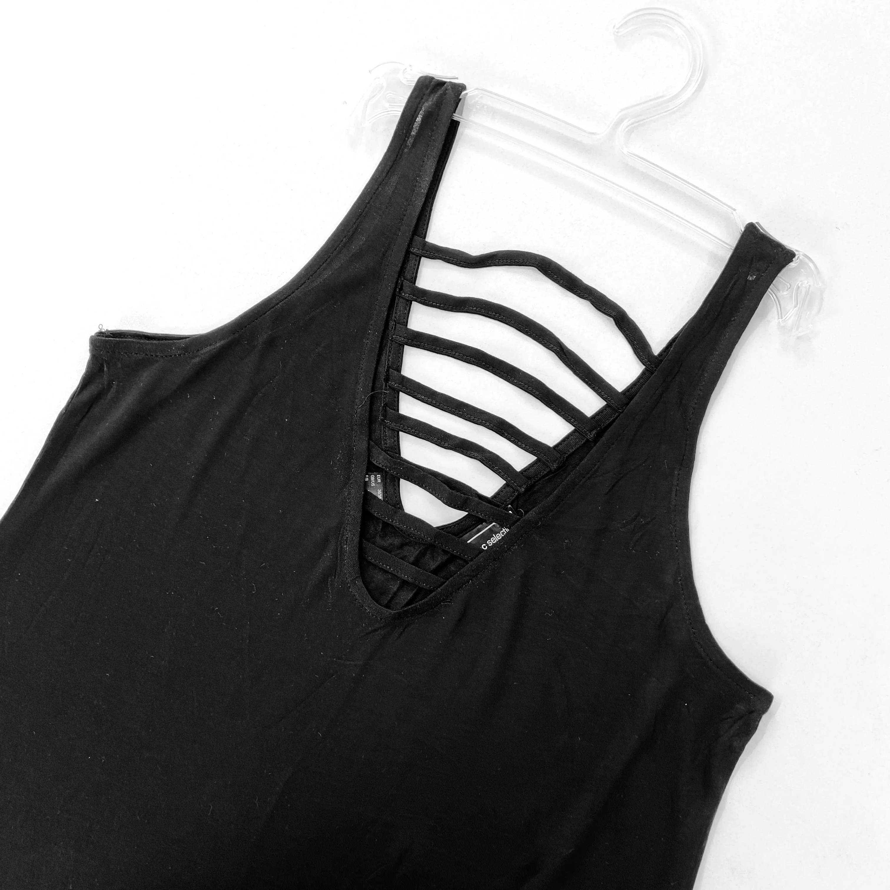 Womens Sleeveless Strappy Back Swing Tank Top