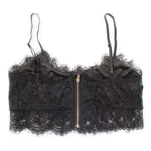 Women's Solid Floral Lace Straps Candy Color Bustier Cropped Tops Bras Bralette NW