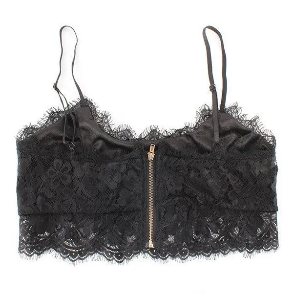Women's Solid Floral Lace Straps Candy Color Bustier Cropped Tops Bras Bralette NW