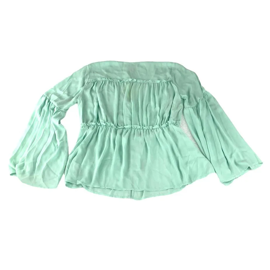 Women's Top Bell Sleeve V-Neck Blouse