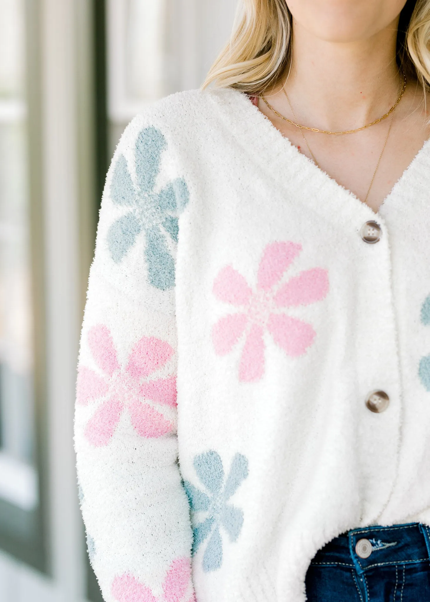 X Flowers Baby Sweater